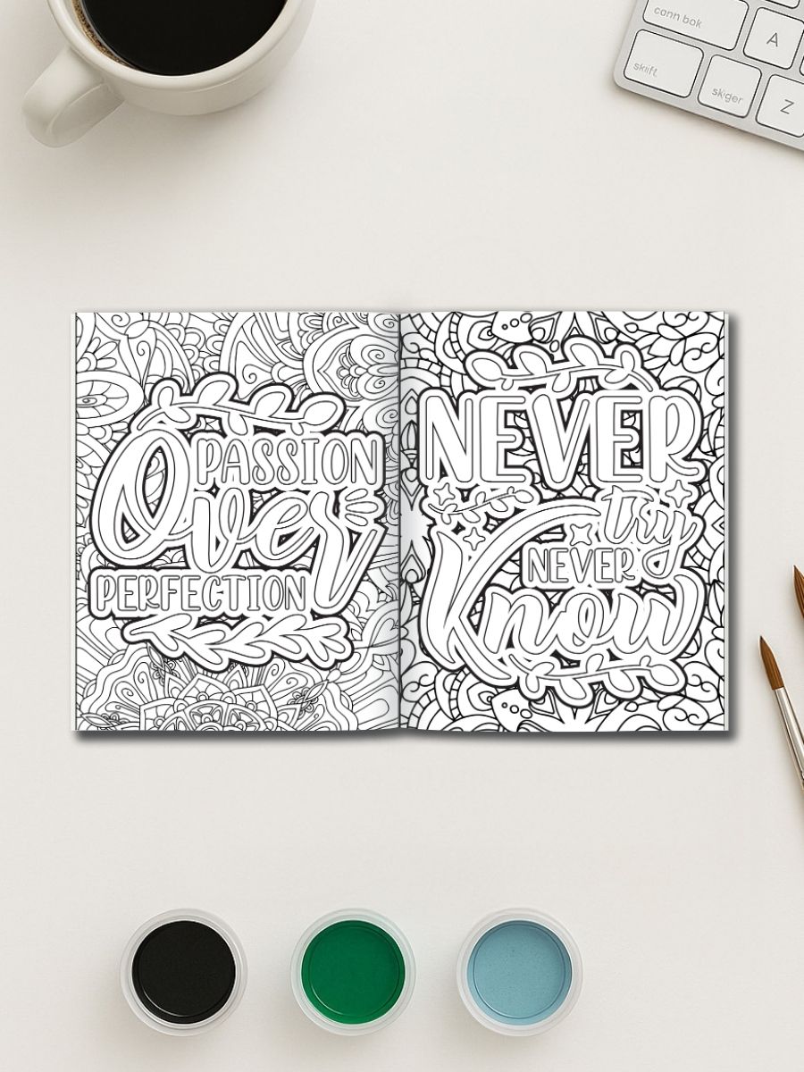 Coloring Page Store Motivational Magic – 1325 Quote Coloring Page Mega Bundle