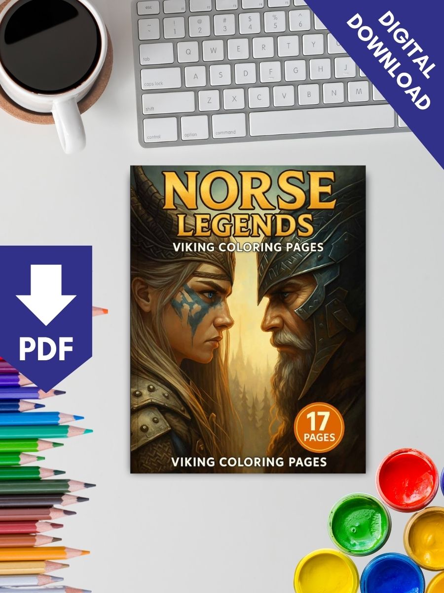 Coloring Page Store Norse Legends – 17 Viking Coloring Pages