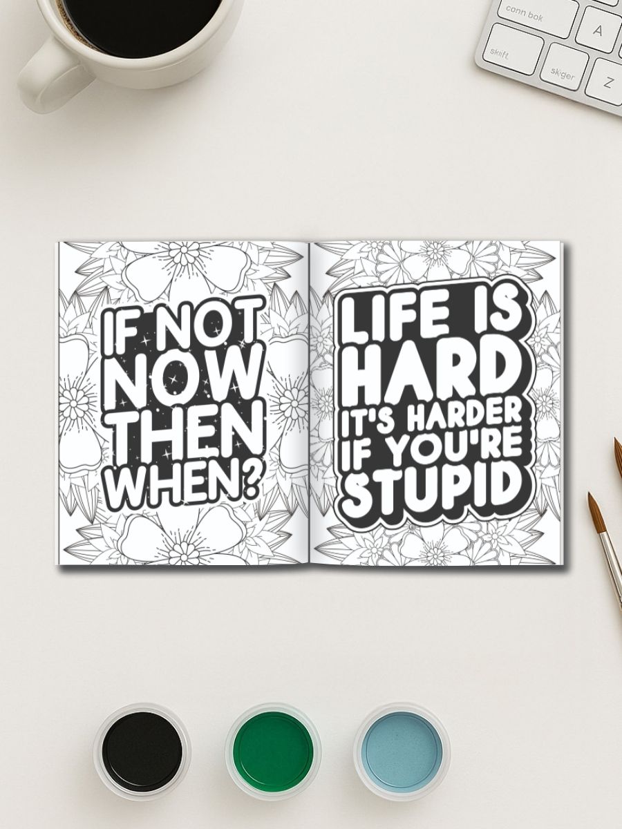 Coloring Page Store Words of Wisdom – 70 Motivational Quote Pages