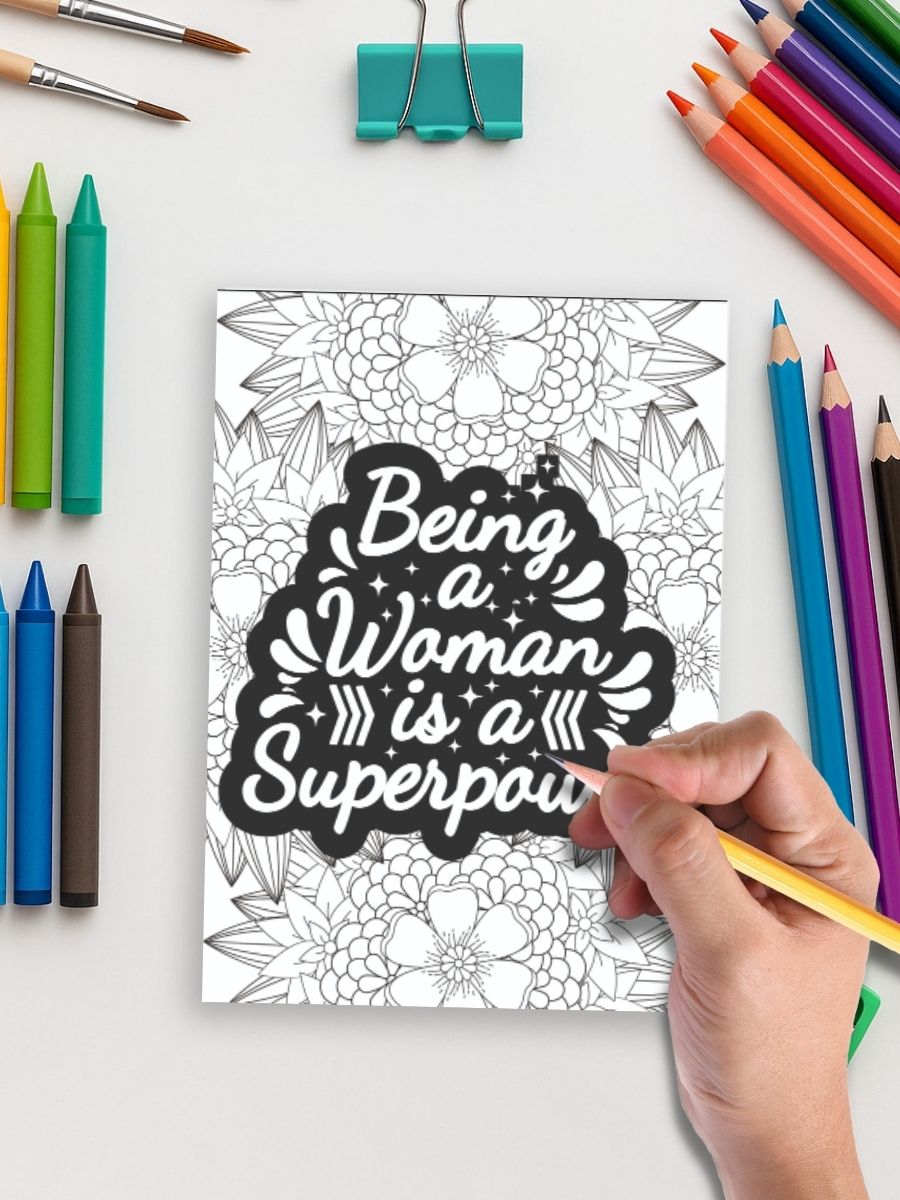 Coloring Page Store Words of Wisdom – 70 Motivational Quote Pages
