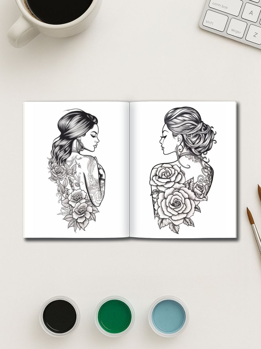Coloring Page Store Ink & Impressions – 264 Tattoo Coloring Pages