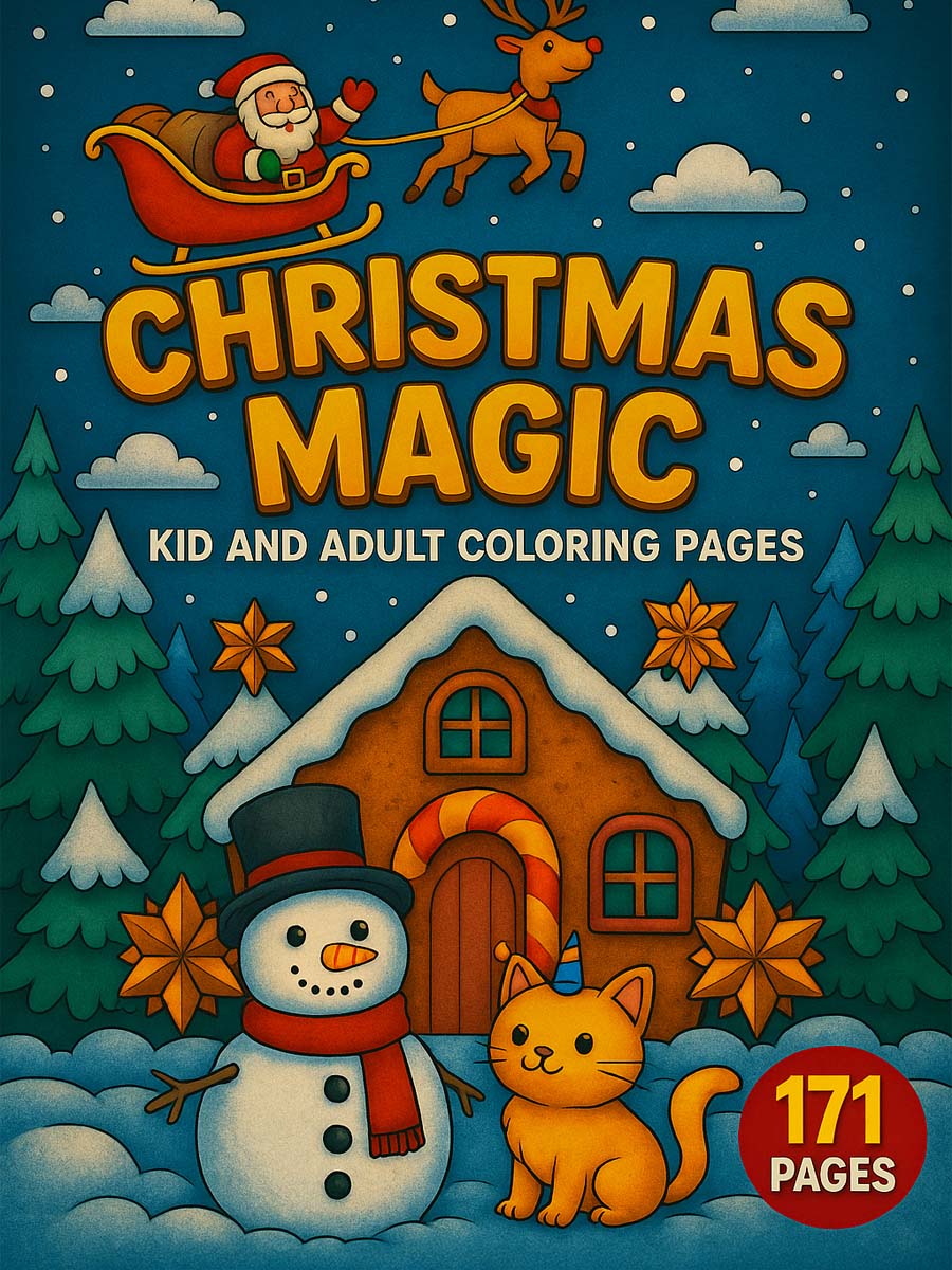 Coloring Page Store Christmas Magic – 171 Holiday-Themed Coloring Pages