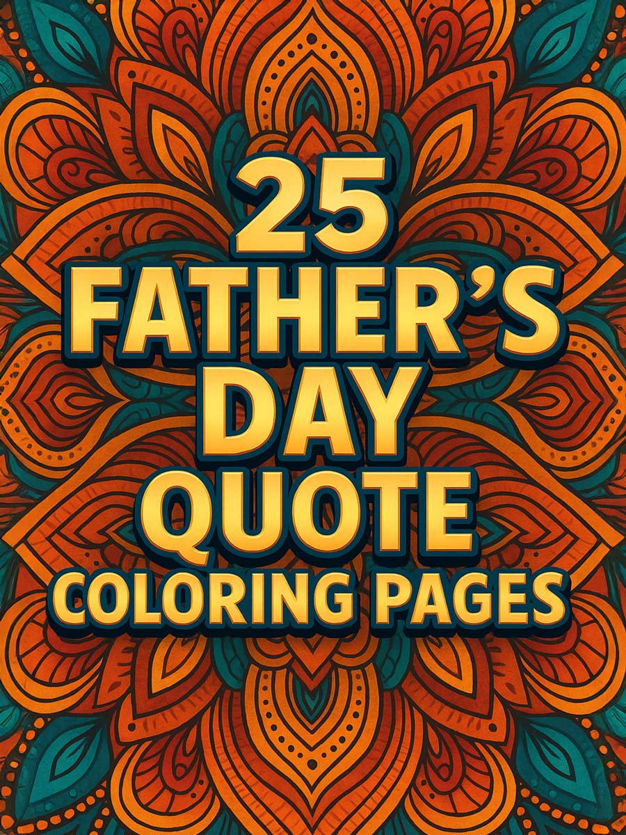 Coloring Page Store Dad, You’re the Best – 25 Father’s Day Quote Pages
