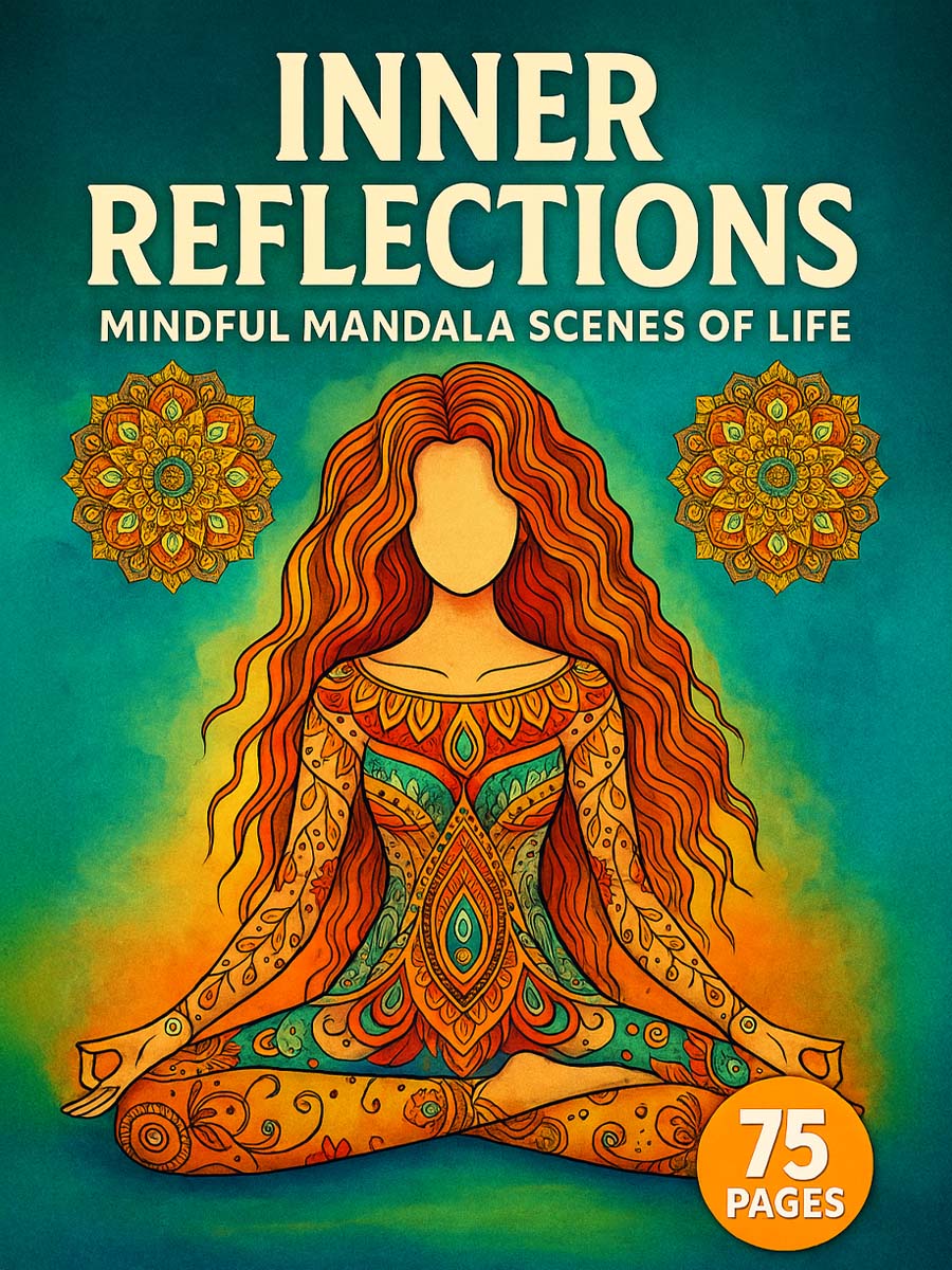 Coloring Page Store Inner Reflections – 75 Mindful Mandala Scenes of Life