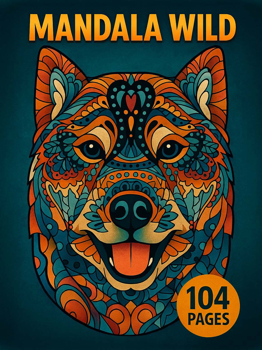 Coloring Page Store Mandala Wild – 54 Animals Filled with Intricate Patterns