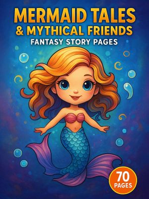 Coloring Page Store Mermaid Tales & Mythical Friends – 70 Fantasy Story Coloring Pages