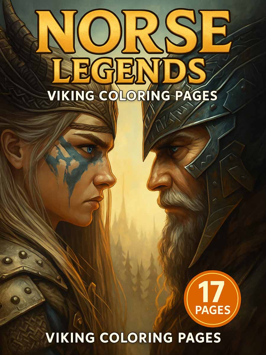 Coloring Page Store Norse Legends – 17 Viking Coloring Pages