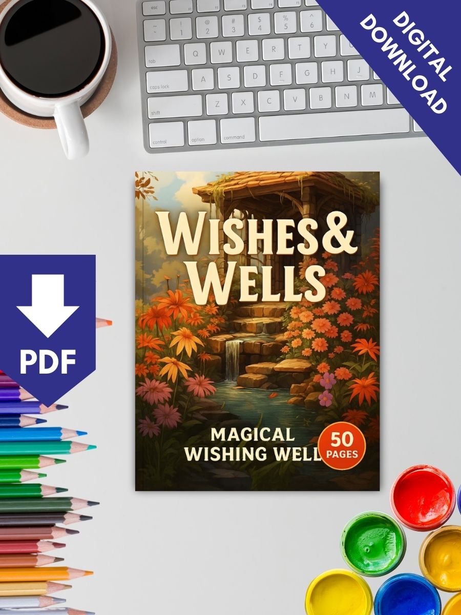 Coloring Page Store Wishes & Wells – 50 Magical Wishing Well Pages