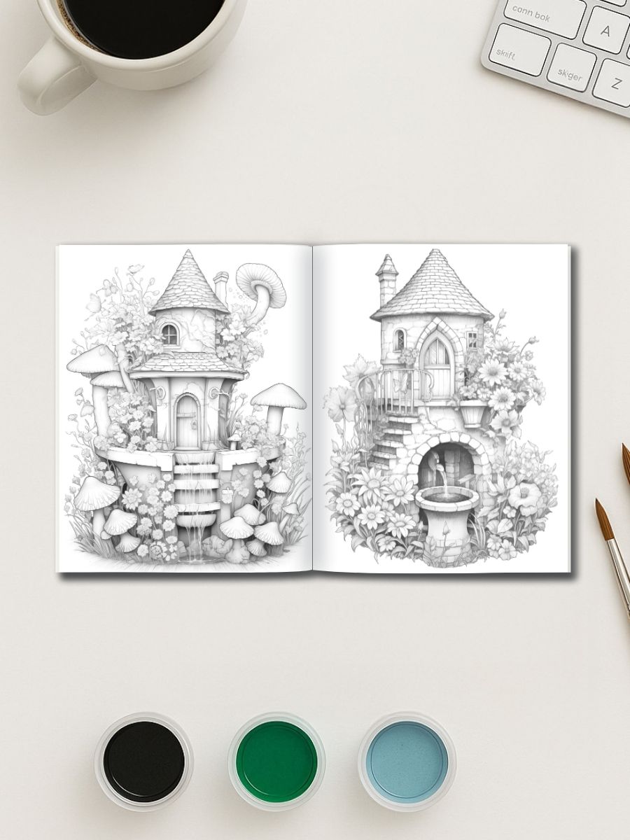 Coloring Page Store Wishes & Wells – 50 Magical Wishing Well Pages