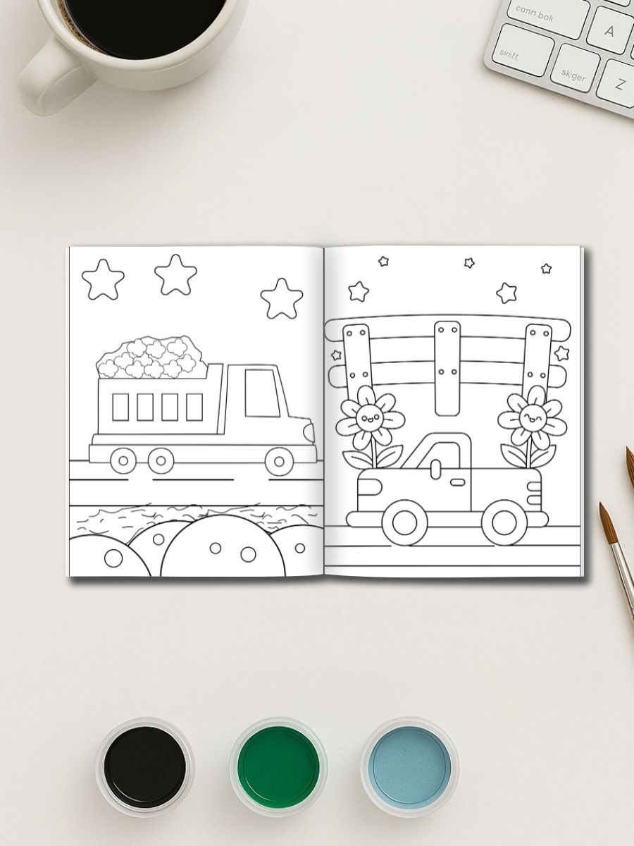 Coloring Page Store Vroom & Zoom – 35 Vehicle Coloring Pages