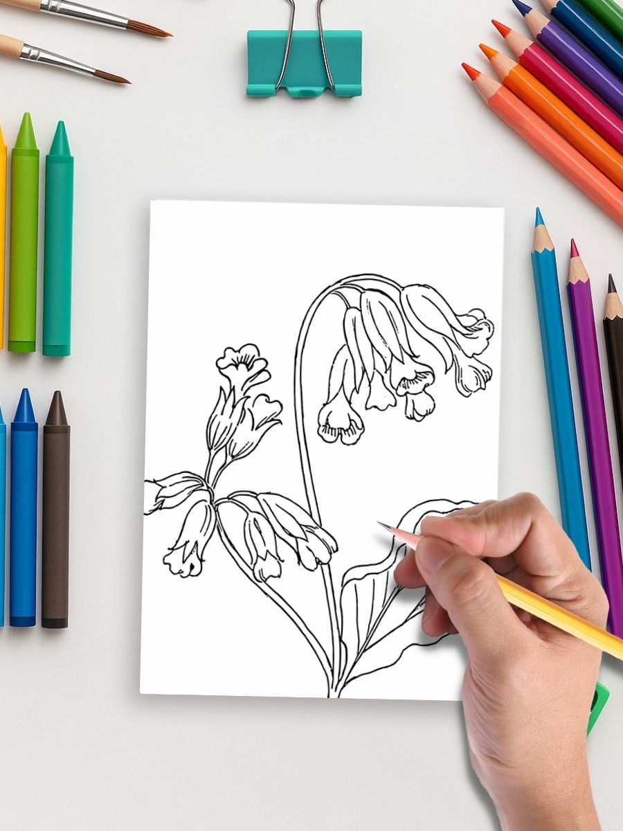 Coloring Page Store Simply Blooming – 110 Easy Flower Coloring Pages
