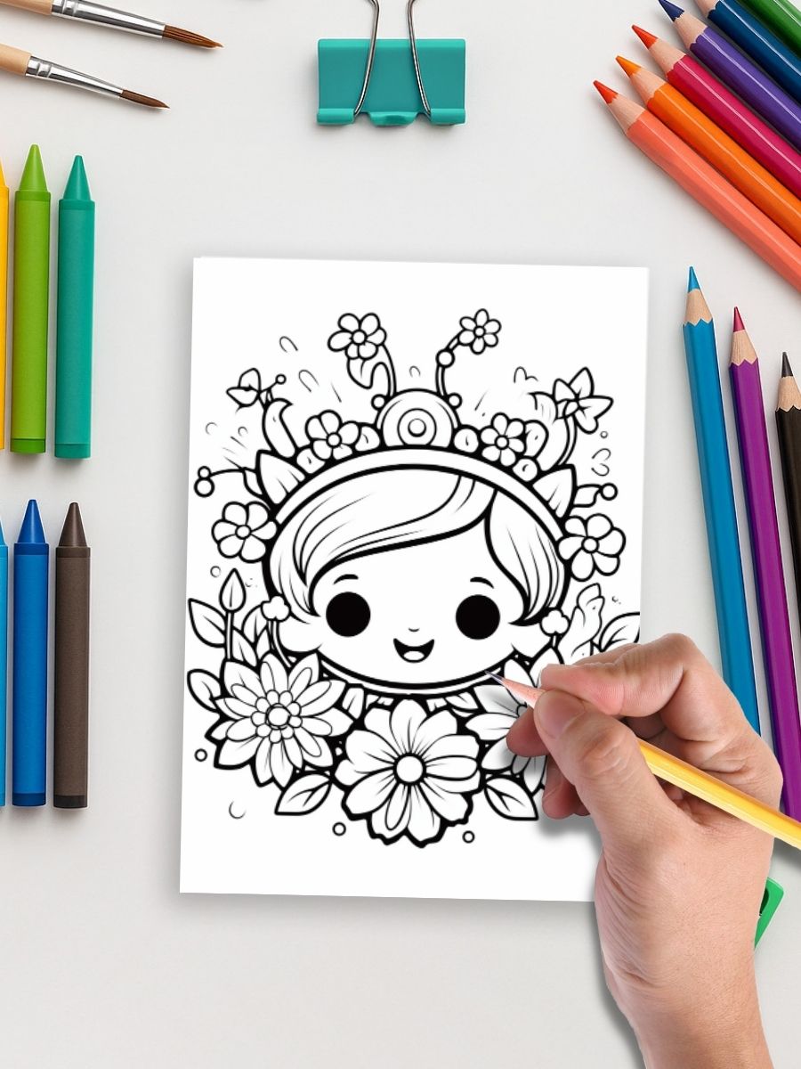 Coloring Page Store Kawaii Cuties – 130 Adorable Everyday Object Coloring Pages