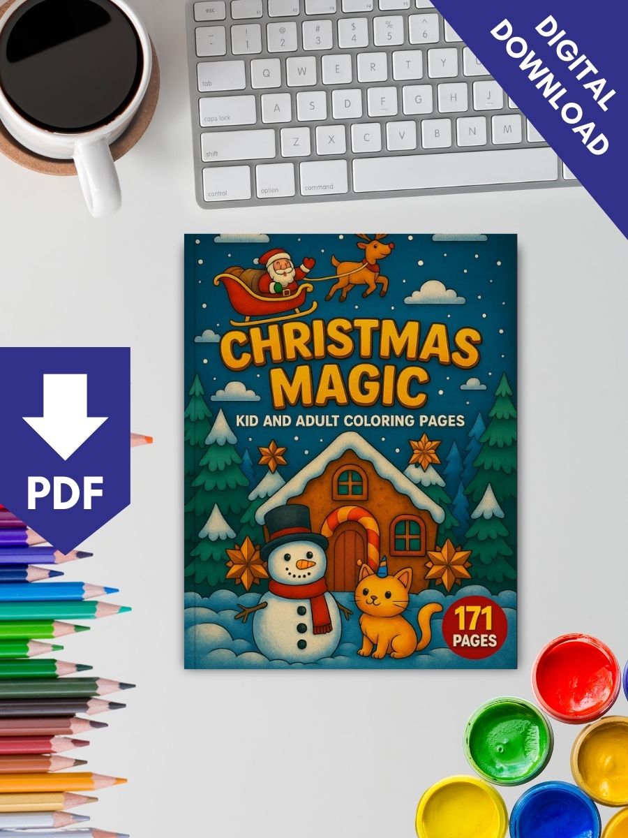 Coloring Page Store Christmas Magic – 171 Holiday-Themed Coloring Pages