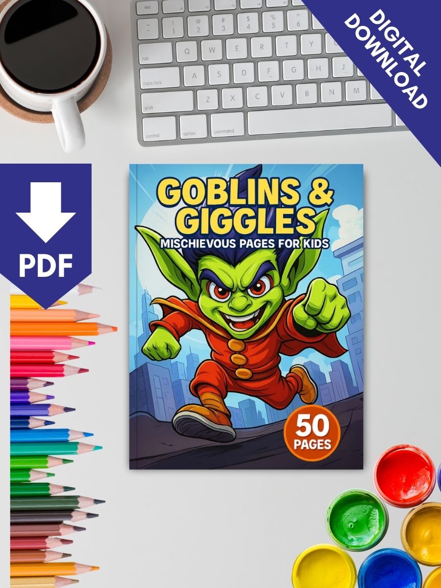 Coloring Page Store Goblins & Giggles – 50 Mischievous Pages for Kids