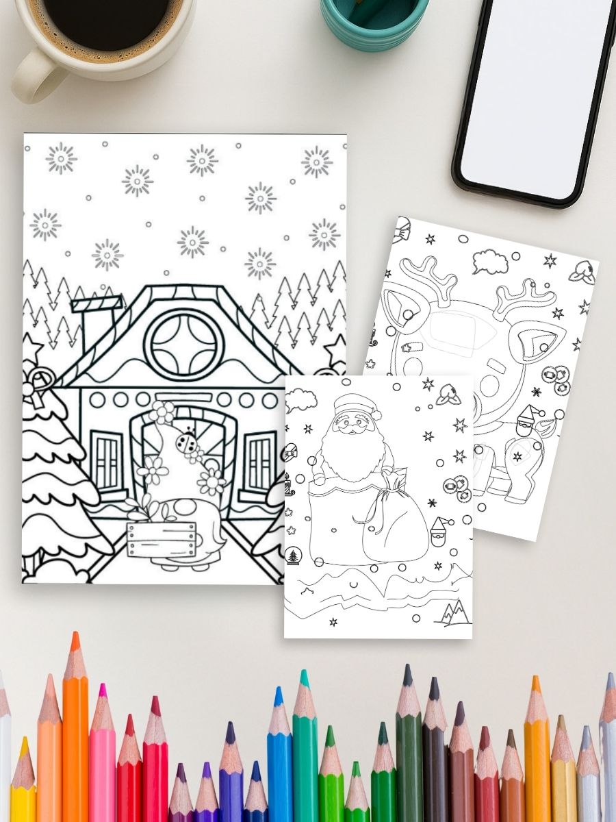 Coloring Page Store Christmas Magic – 171 Holiday-Themed Coloring Pages