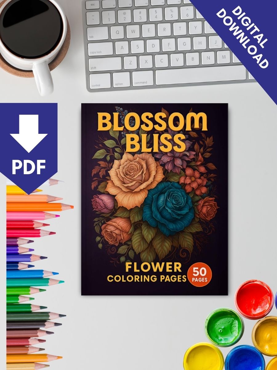 Coloring Page Store Blossom Bliss – 50 Flower Coloring Pages Vol. 2