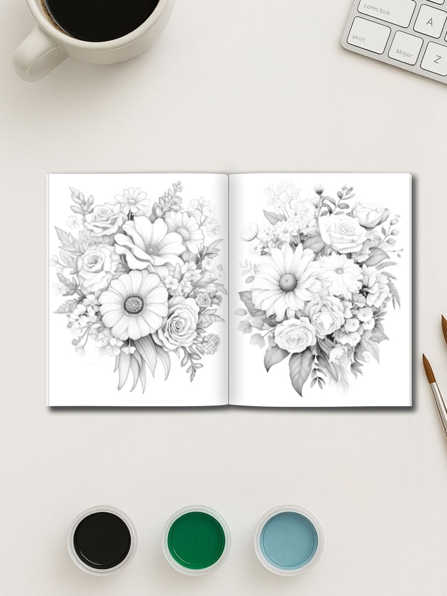 Coloring Page Store Blossom Bliss – 50 Flower Coloring Pages Vol. 2