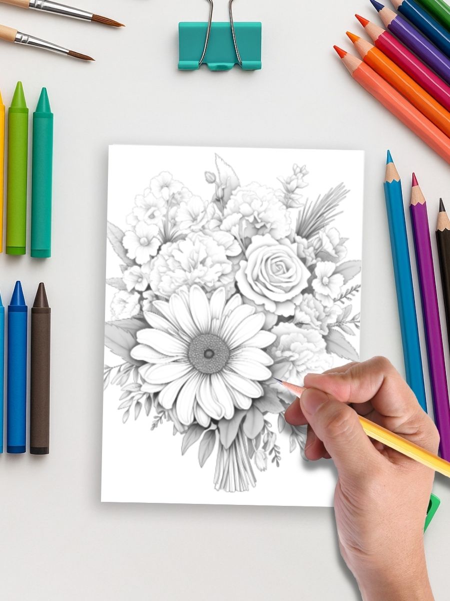 Coloring Page Store Blossom Bliss – 50 Flower Coloring Pages Vol. 2