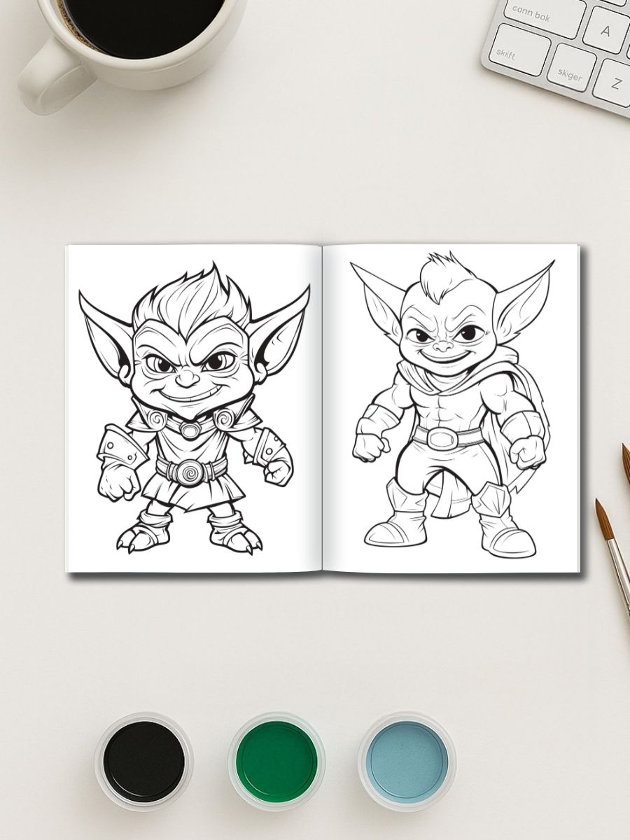 Coloring Page Store Goblins & Giggles – 50 Mischievous Pages for Kids
