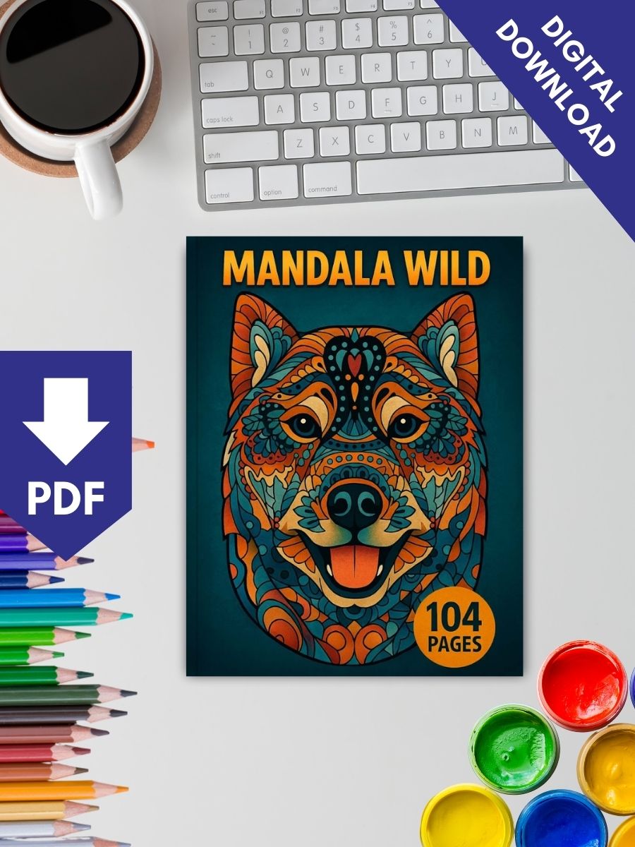Coloring Page Store Mandala Wild – 54 Animals Filled with Intricate Patterns