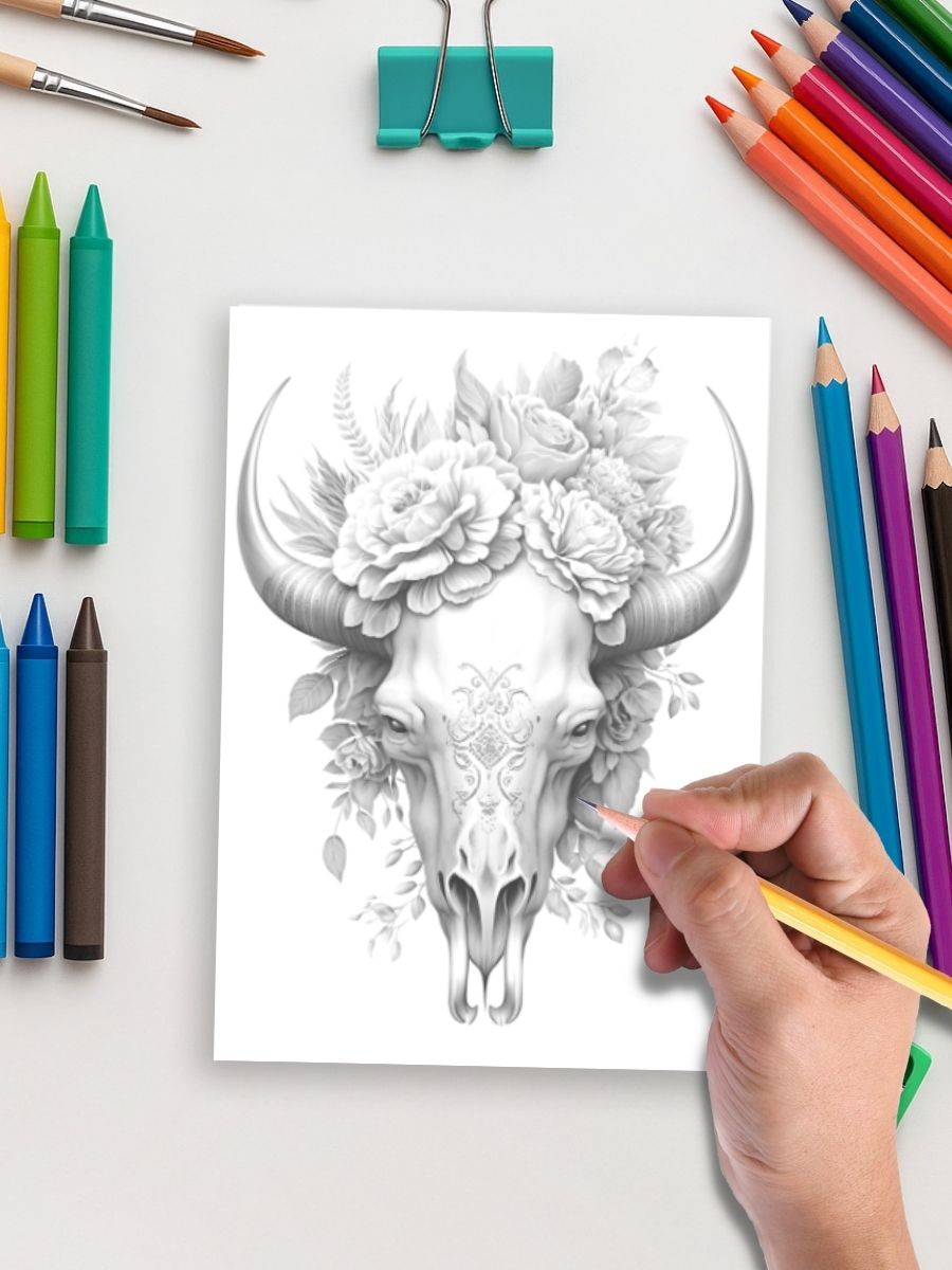 Coloring Page Store Skrulls in Bloom – 25 Floral Skrull Designs