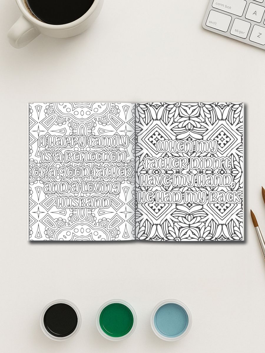 Coloring Page Store Dad, You’re the Best – 25 Father’s Day Quote Pages
