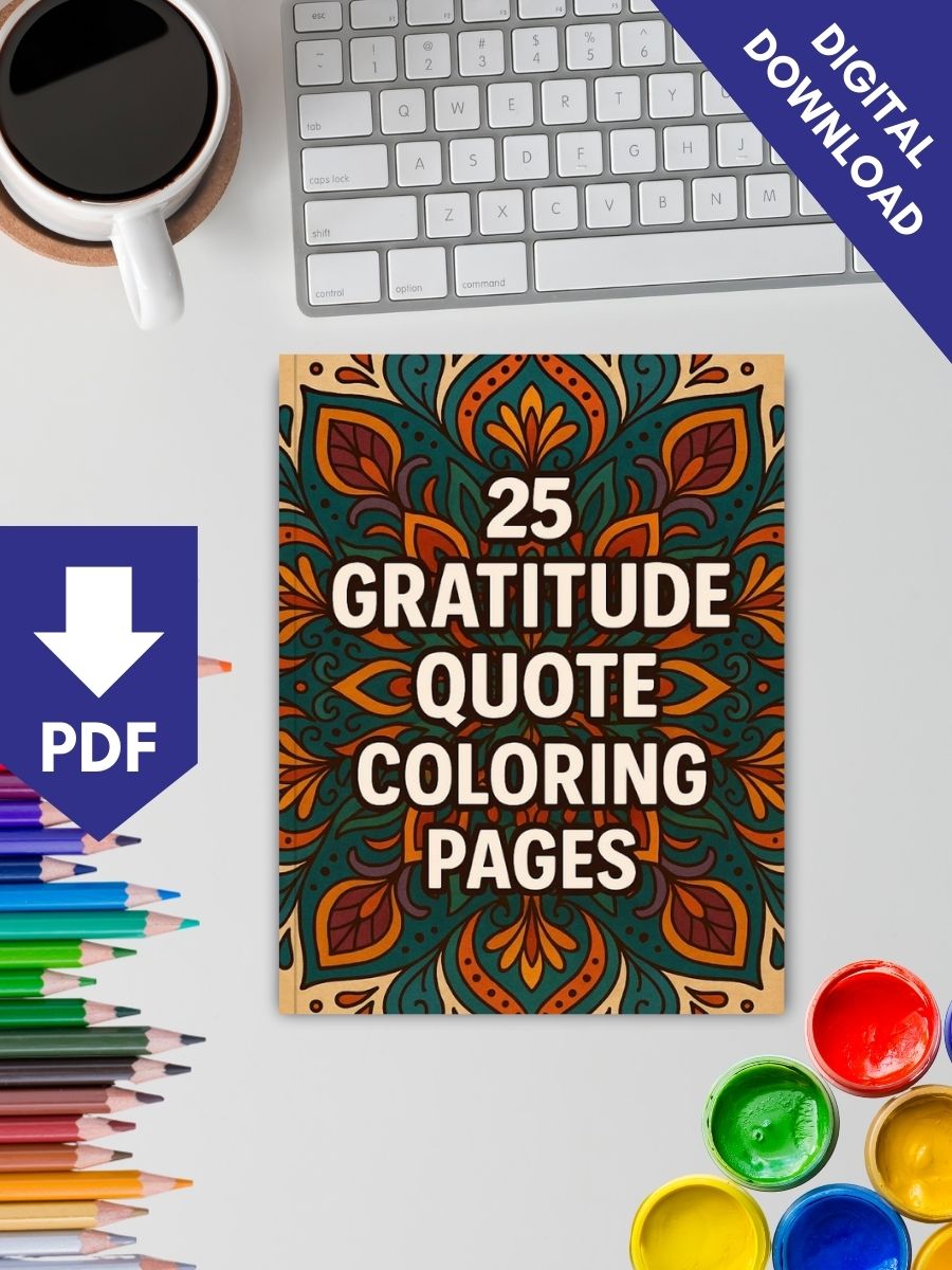 Coloring Page Store Grateful Mandalas – 25 Quote-Filled Coloring Pages