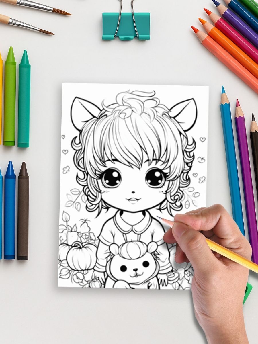 Coloring Page Store Mega Kawaii Bundle – 297 Super Cute Coloring Pages